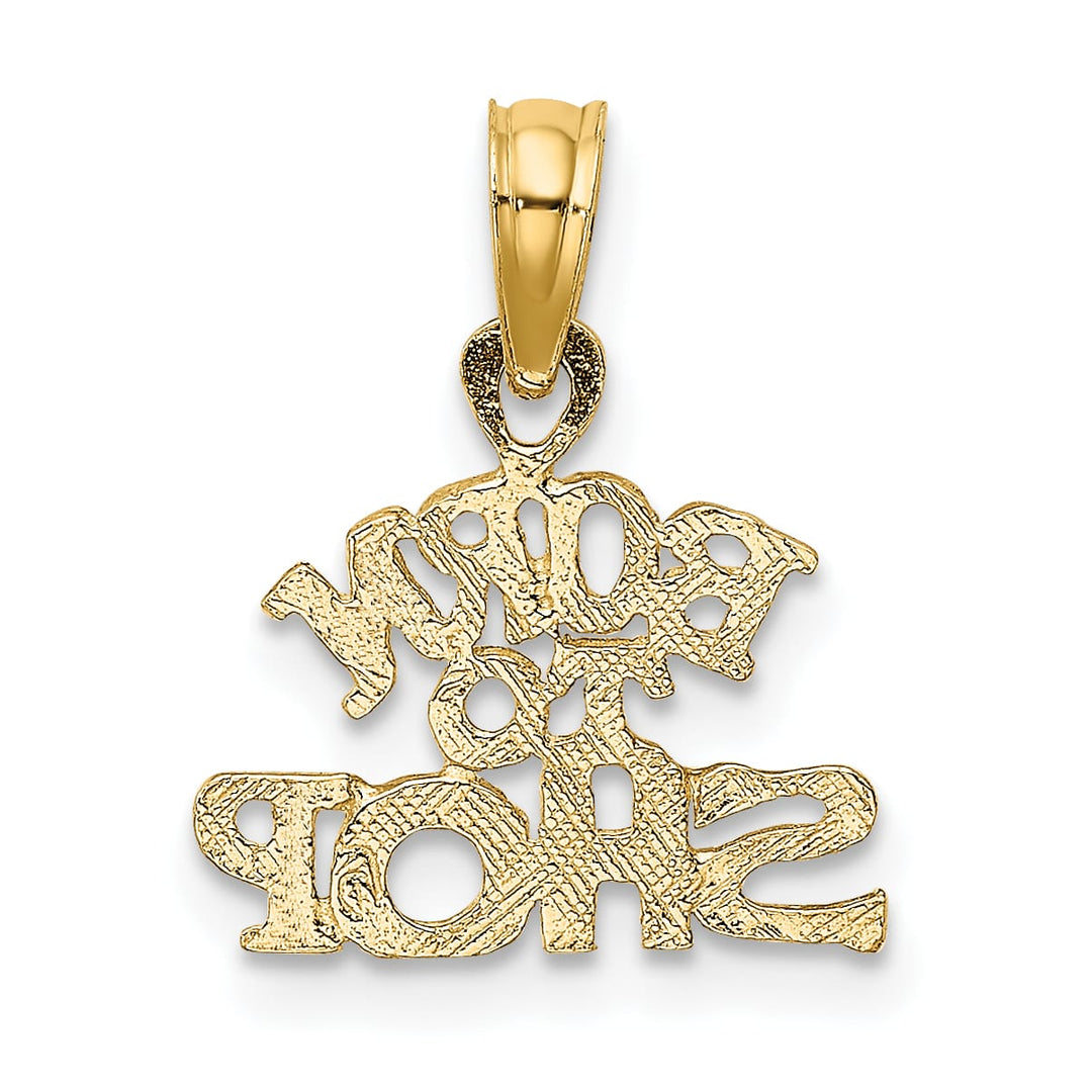 10K Yellow Gold Born To Shop Charm