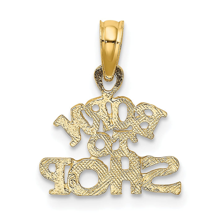 10K Yellow Gold Born To Shop Charm