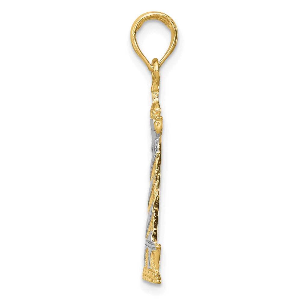 10K Yellow Gold Cape Hatteras Lighthouse Pendant