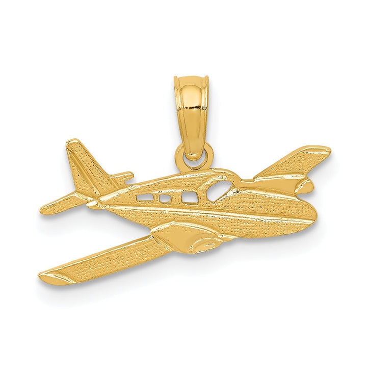 10K Yellow Gold Cessna Airplane Pendant