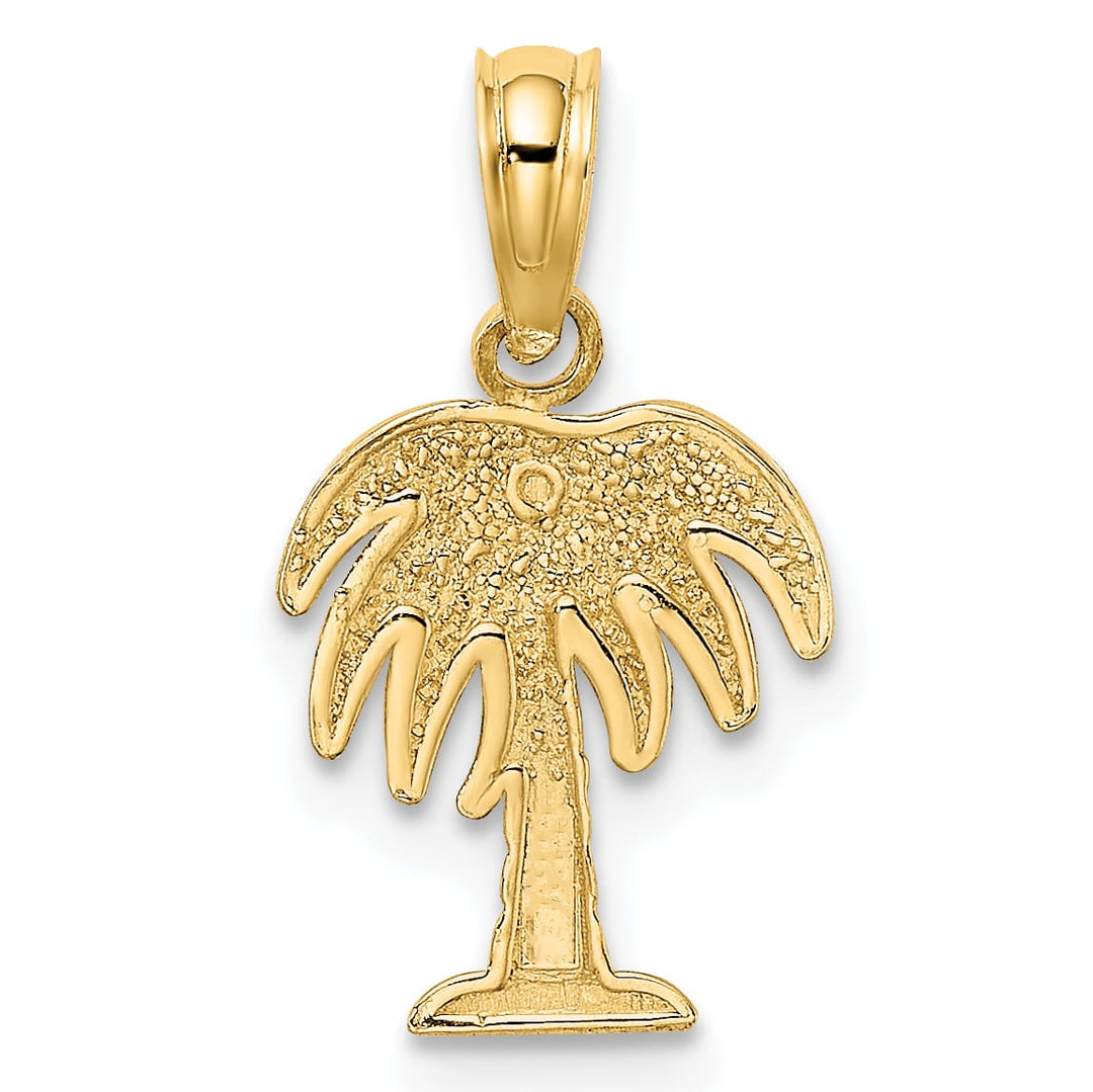 10K Yellow Gold Charleston Palm Tree Charm, 18mm