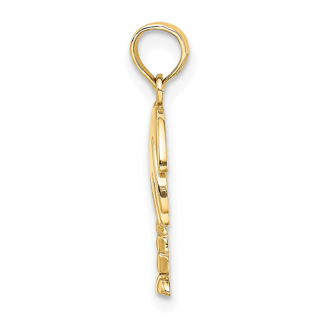 10K Yellow Gold Charleston Palm Tree Charm, 20mm