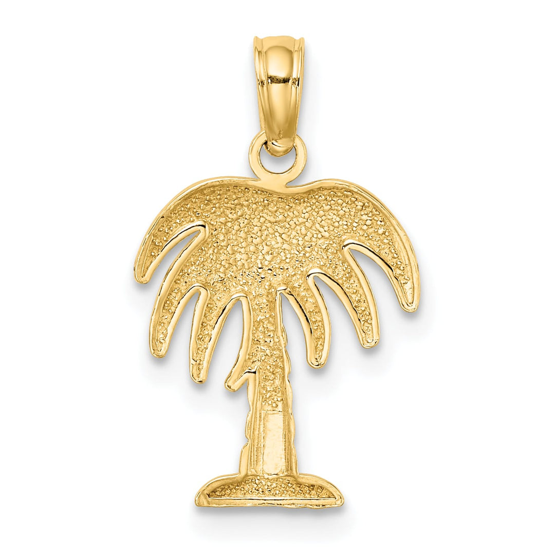 10K Yellow Gold Charleston Palm Tree Charm, 20mm
