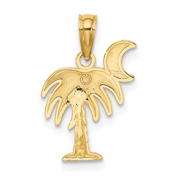 10K Yellow Gold Charleston Palm Tree Charm, 20mm