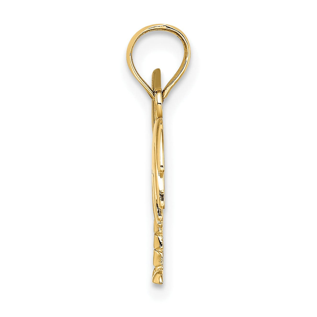 10K Yellow Gold Charleston Palm Tree Charm, 20mm
