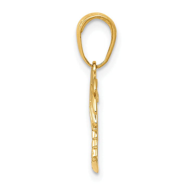 10K Yellow Gold Charleston Palm Tree with Moon Pendant