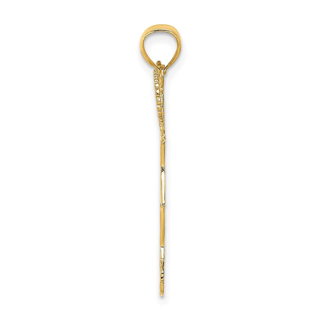 10K Yellow Gold Cheerleader with Pom-Poms Charm