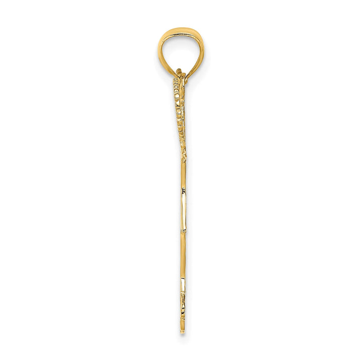 10K Yellow Gold Cheerleader with Pom-Poms Charm