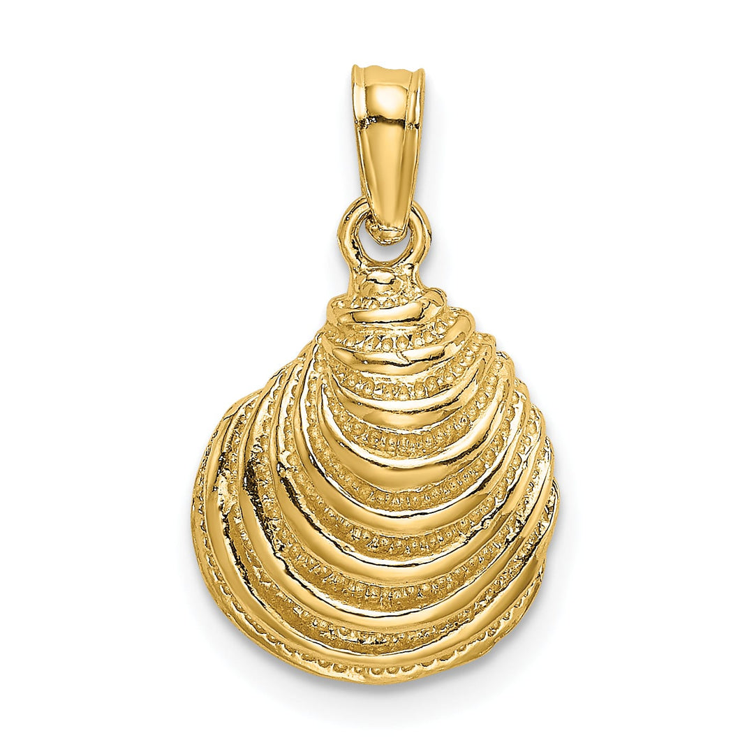10K Yellow Gold Clam Shell Charm