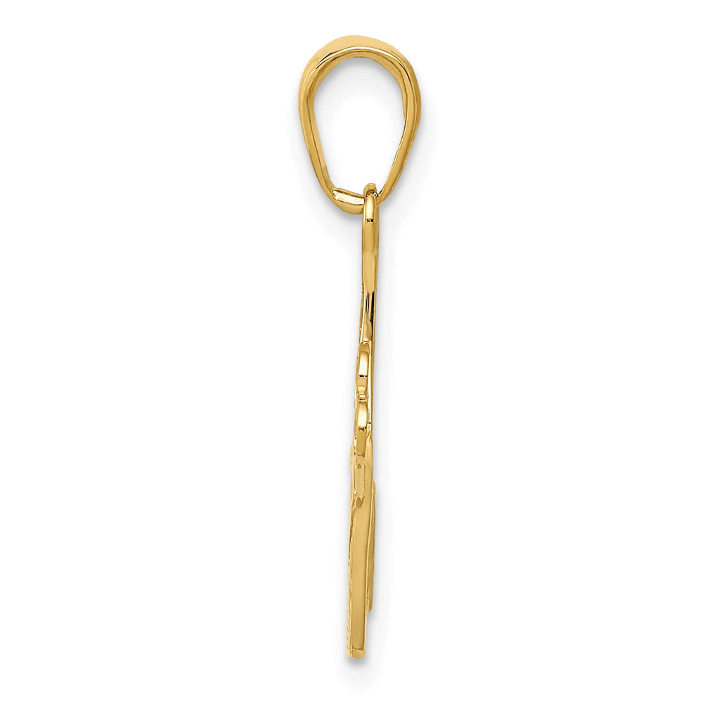 10K Yellow Gold Comb and Scissors Charm