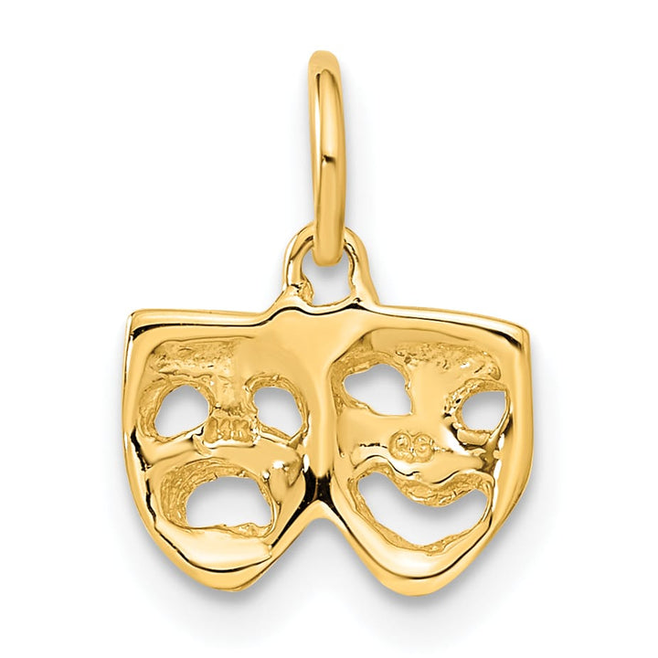 10K Yellow Gold Comedy/Tragedy Charm, Small