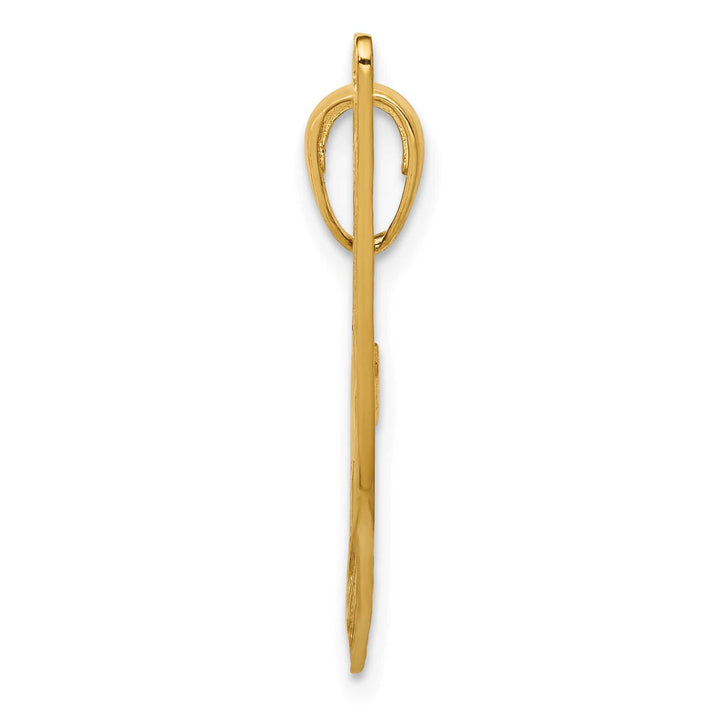 10K Yellow Gold Cut-out Air Boat Pendant
