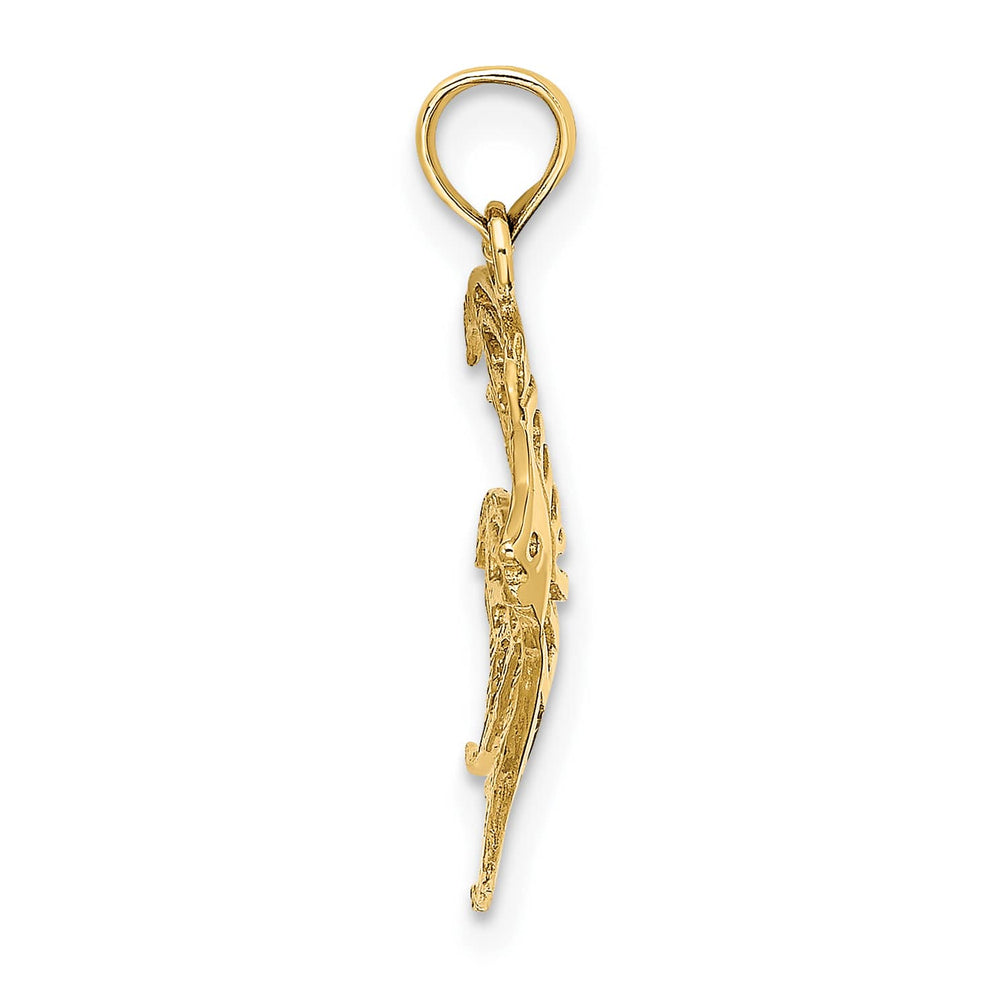 10K Yellow Gold Cut-Out Angelfish Charm, Large