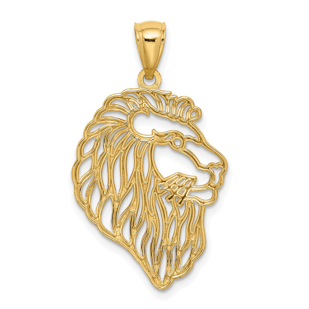 10K Yellow Gold Cut-out D.C. Lion Profile Pendant