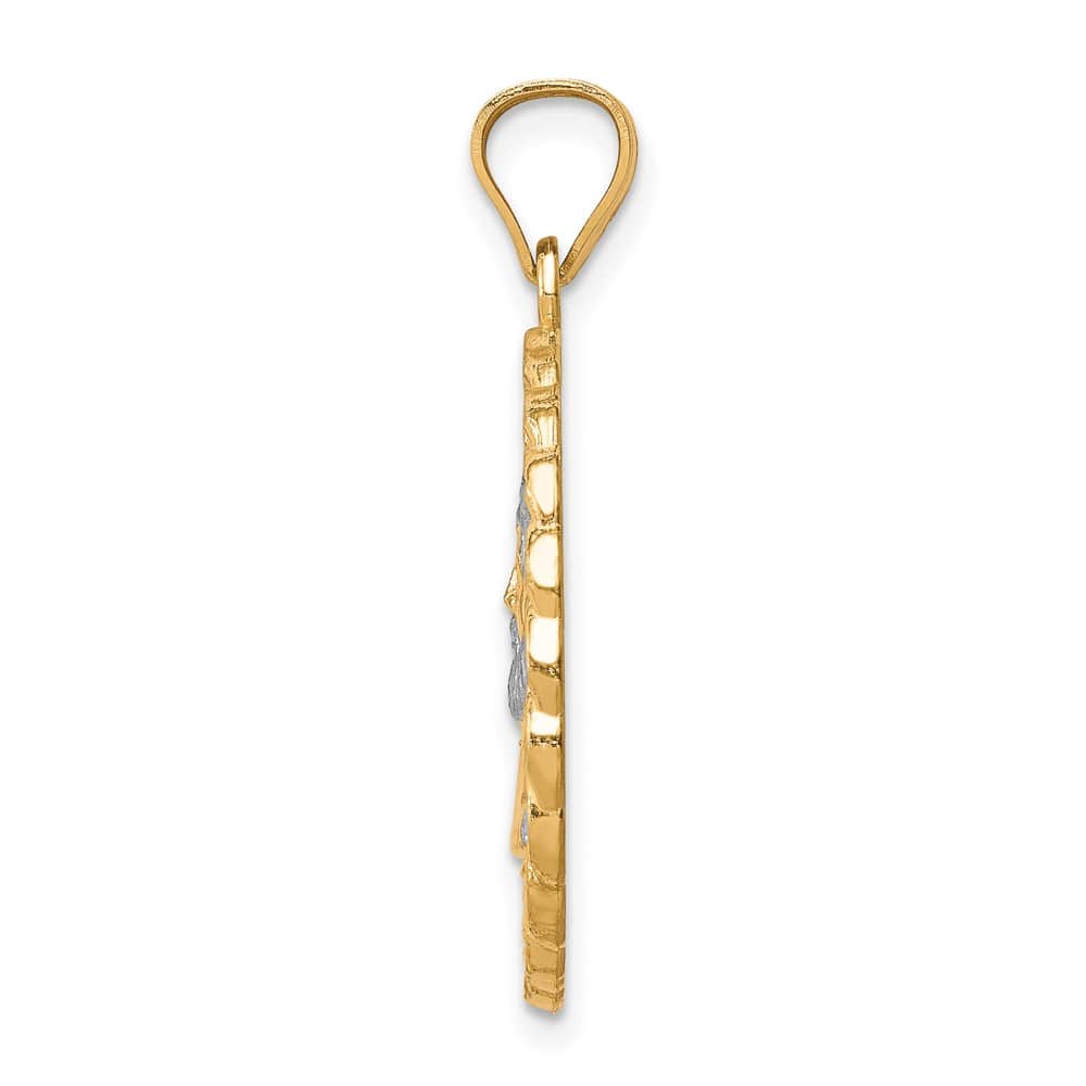 10K Yellow Gold D.C. Jesus Face Pendant