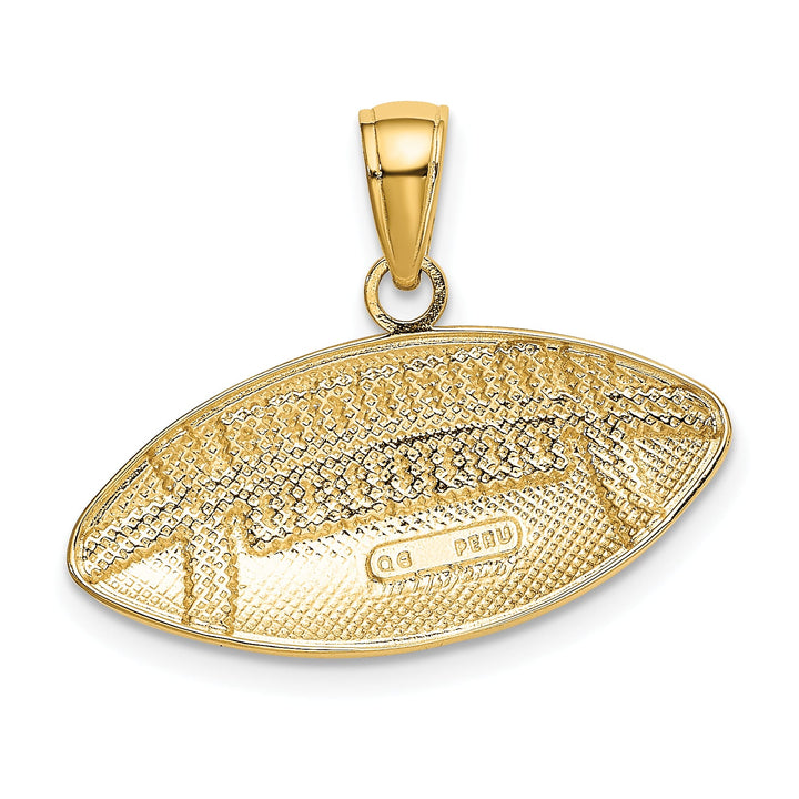 10K Yellow Gold D.C. Large Football Charm