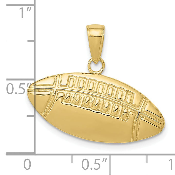 10K Yellow Gold D.C. Large Football Charm