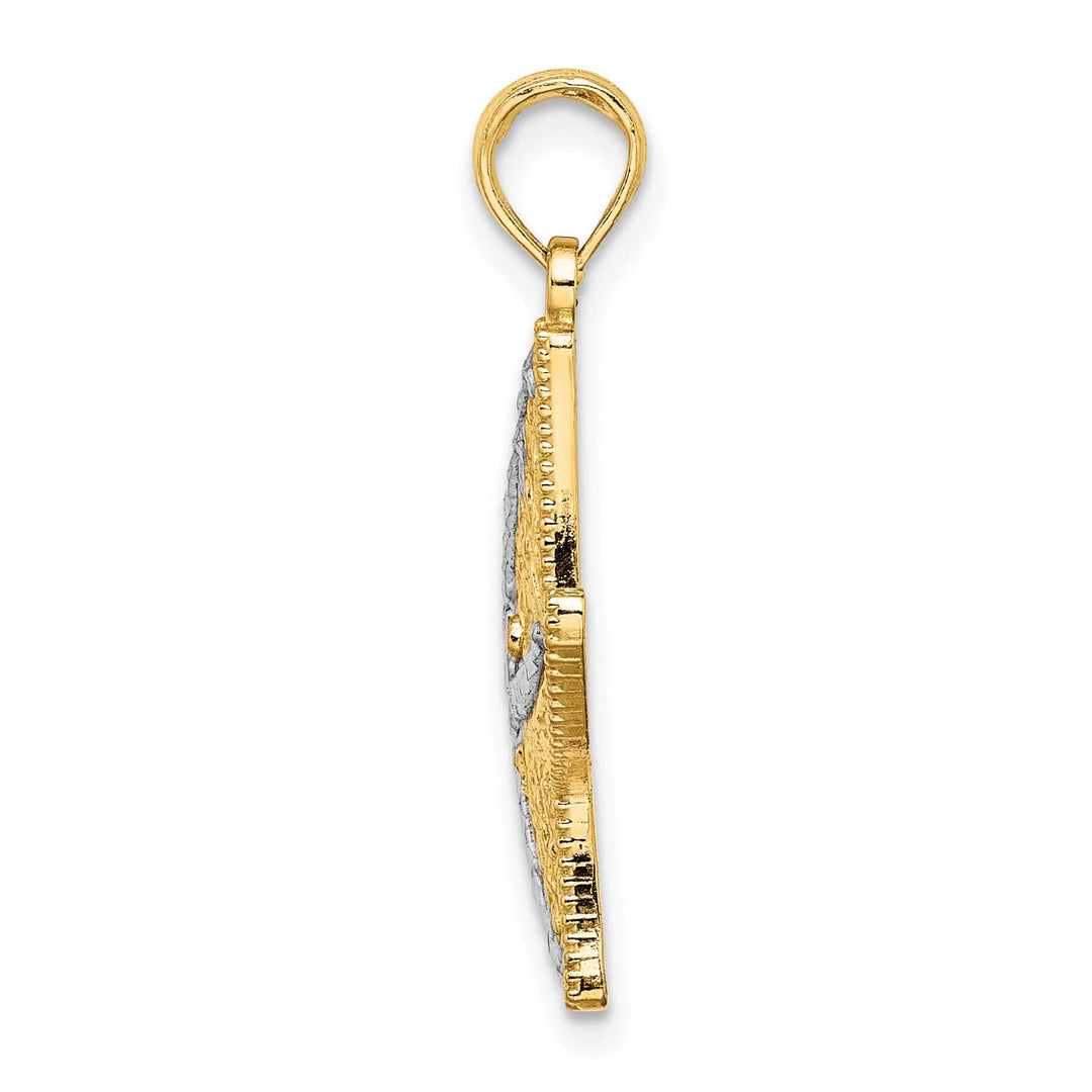 10K Yellow Gold D.C. Small Starfish Charm