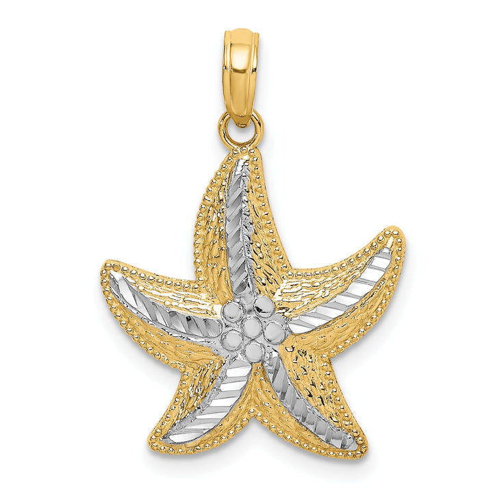10K Yellow Gold D.C. Small Starfish Charm