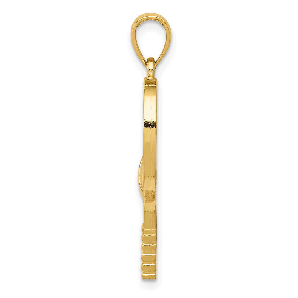10K Yellow Gold D.C. Tennis Racquet and Ball Charm