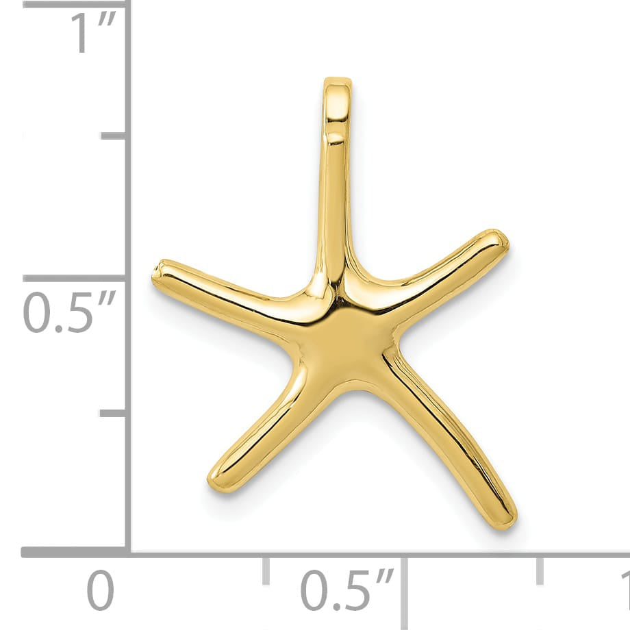 10K Yellow Gold Dancing Starfish Chain Slide