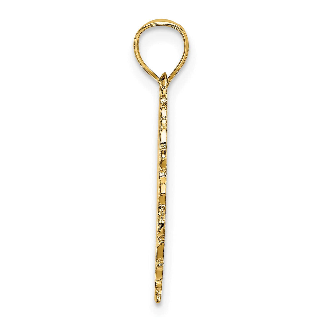 10K Yellow Gold Dart Board and Darts in Wreath Charm