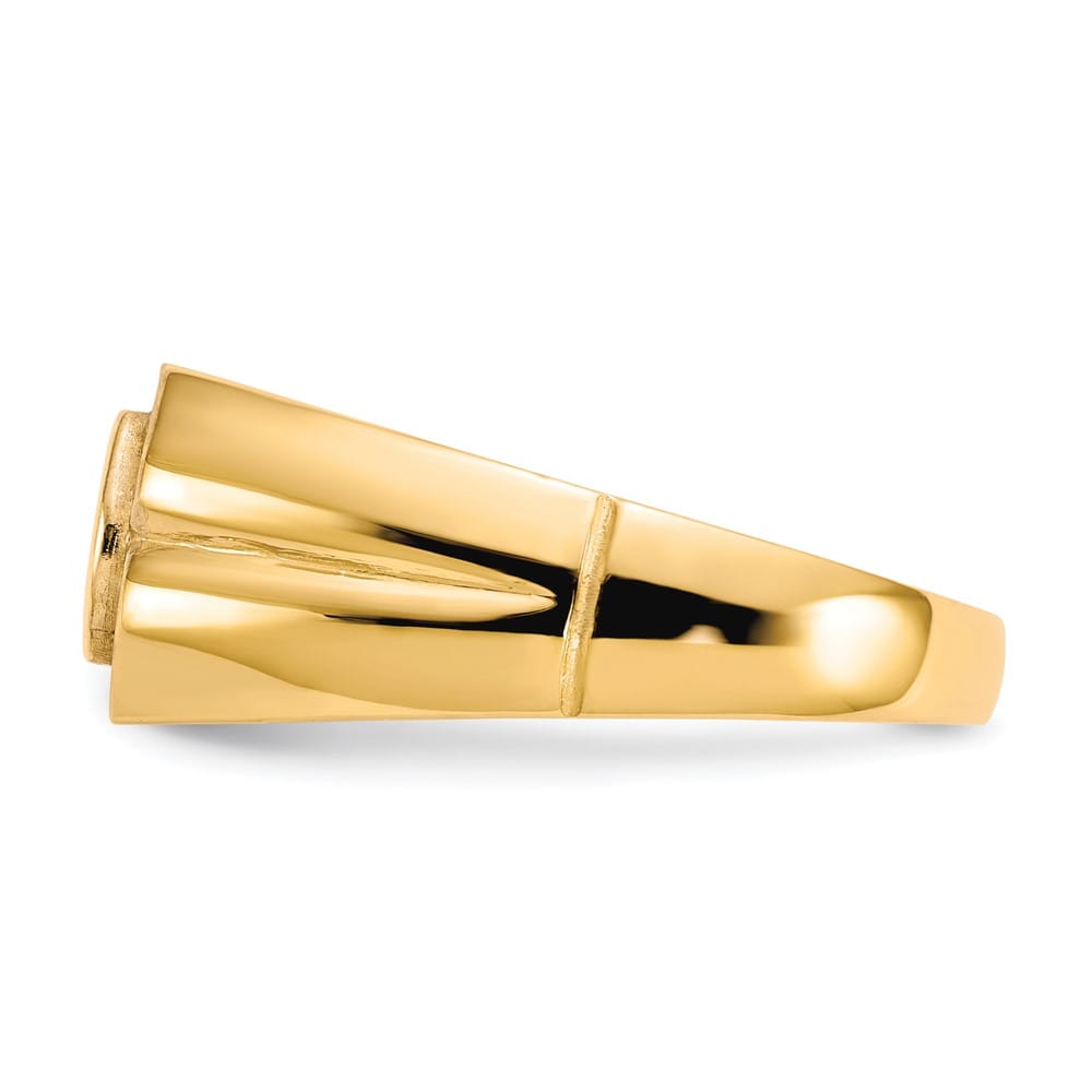 10k Yellow Gold Diamond Dad Men's Ring