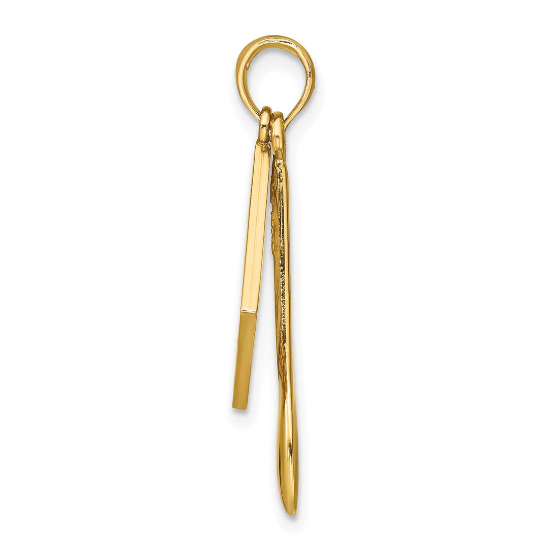 10K Yellow Gold Enameled 3-D Cook Book and Spoon Charm