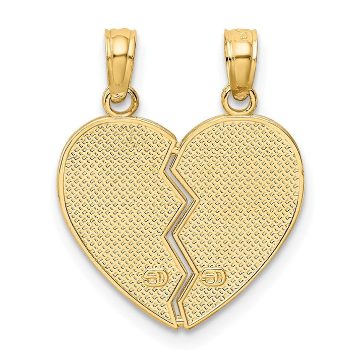 10K Yellow Gold Enameled Medium Mother - Daughter 2-Piece Pendant