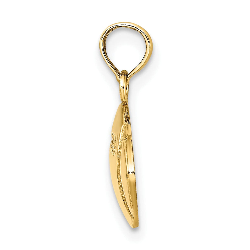 10K Yellow Gold Engraveable Football Charm