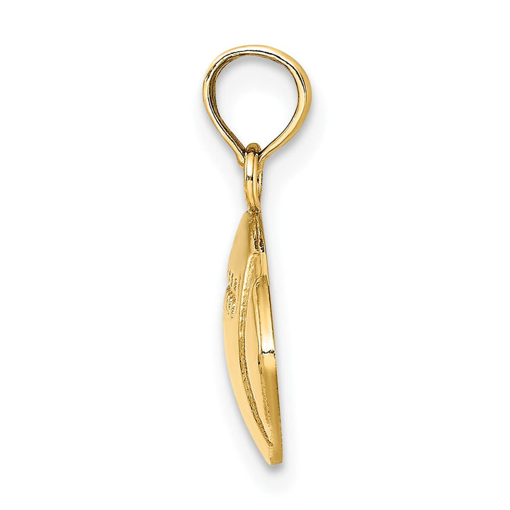 10K Yellow Gold Engraveable Football Charm