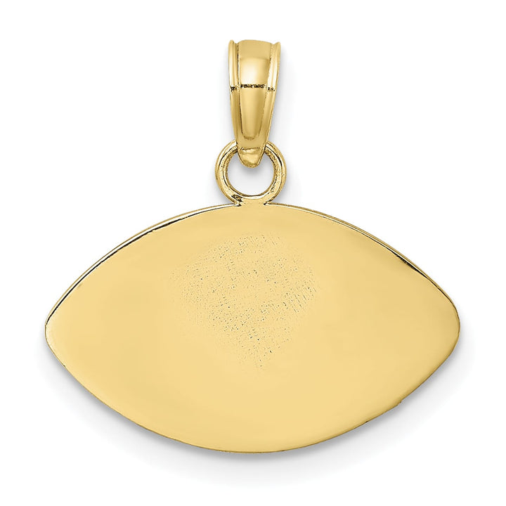 10K Yellow Gold Engraveable Football Charm