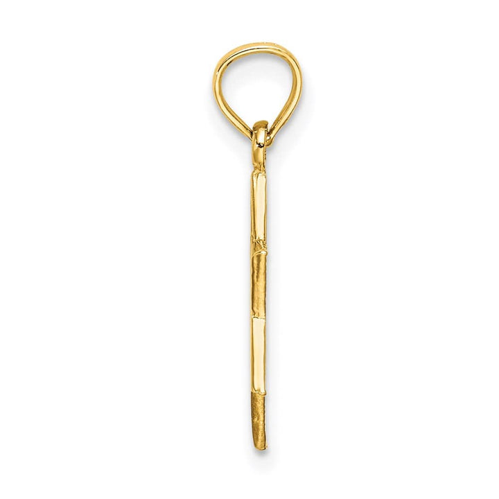 10K Yellow Gold Engraved Swirls Star of David Charm
