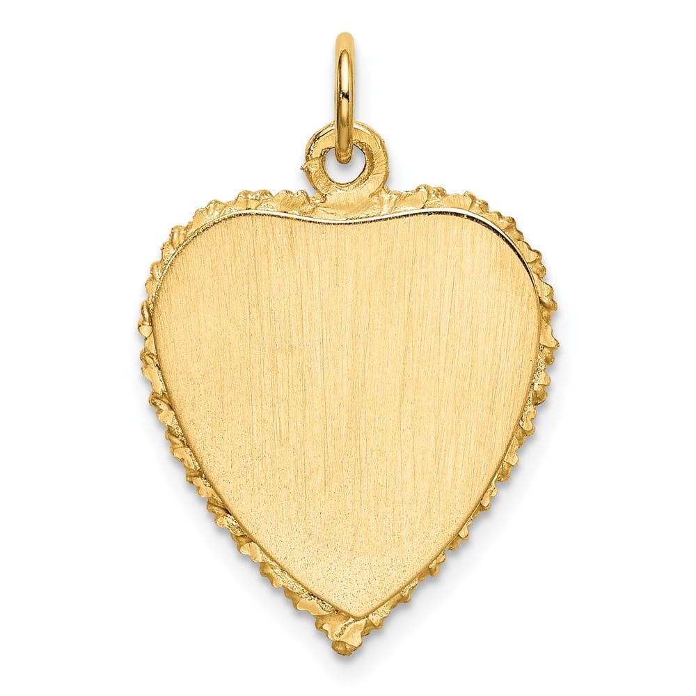 10K Yellow Gold Extra Large 50th Anniversary Heart Charm