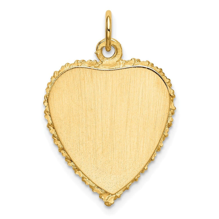 10K Yellow Gold Extra Large 50th Anniversary Heart Charm