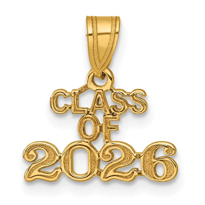 10K Yellow Gold Extra Large Block Class of 2026 Charm