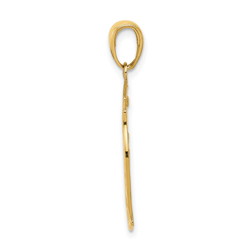 10K Yellow Gold FD Member in Shield Cut-out Pendant