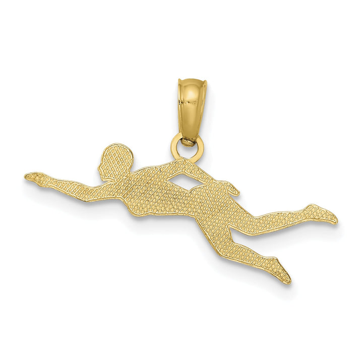 10K Yellow Gold Female Swimmer Charm