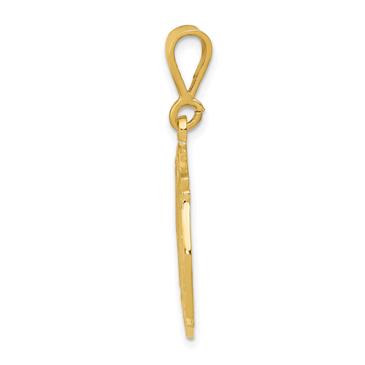 10K Yellow Gold Fire Rescue Medal Pendant