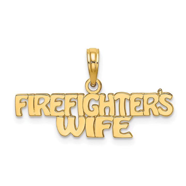 10K Yellow Gold FIREFIGHTER'S Wife Charm
