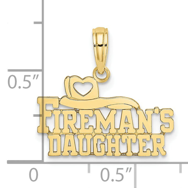 10K Yellow Gold FIREMAN'S Daughter Charm