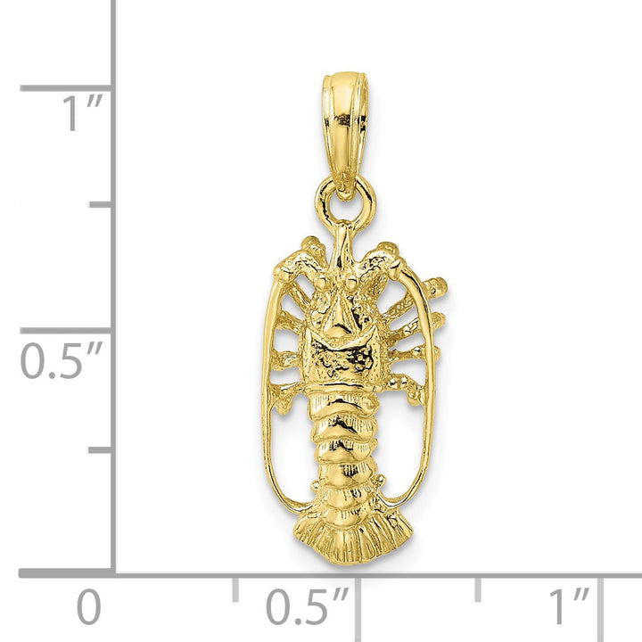 10K Yellow Gold Florida Spiny Lobster Charm