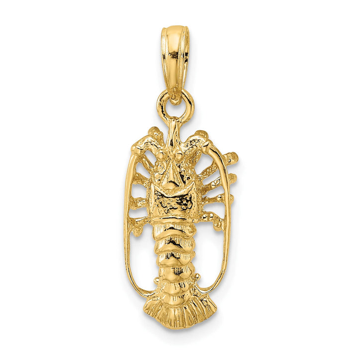10K Yellow Gold Florida Spiny Lobster Charm