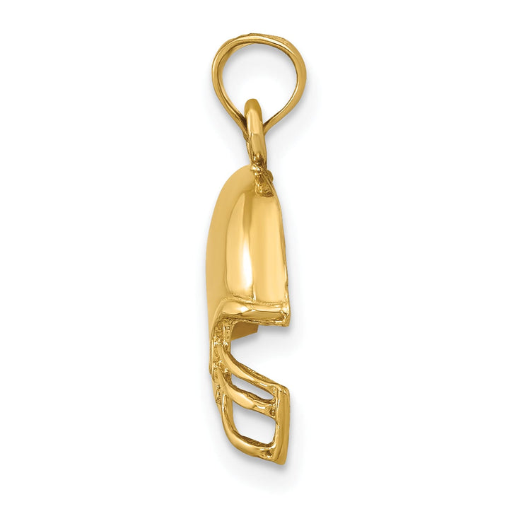 10K Yellow Gold Football Helmet Pendant, Small