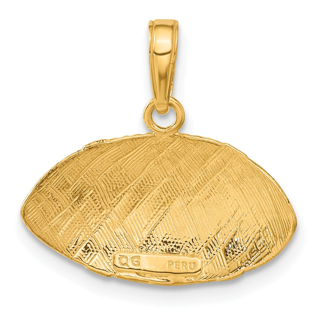 10K Yellow Gold Football Profile Pendant