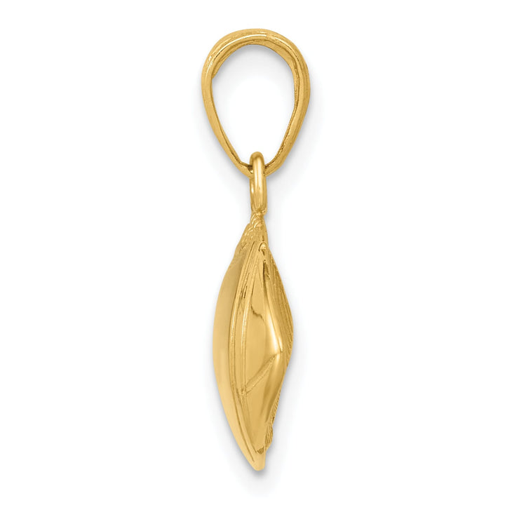 10K Yellow Gold Football Profile Pendant
