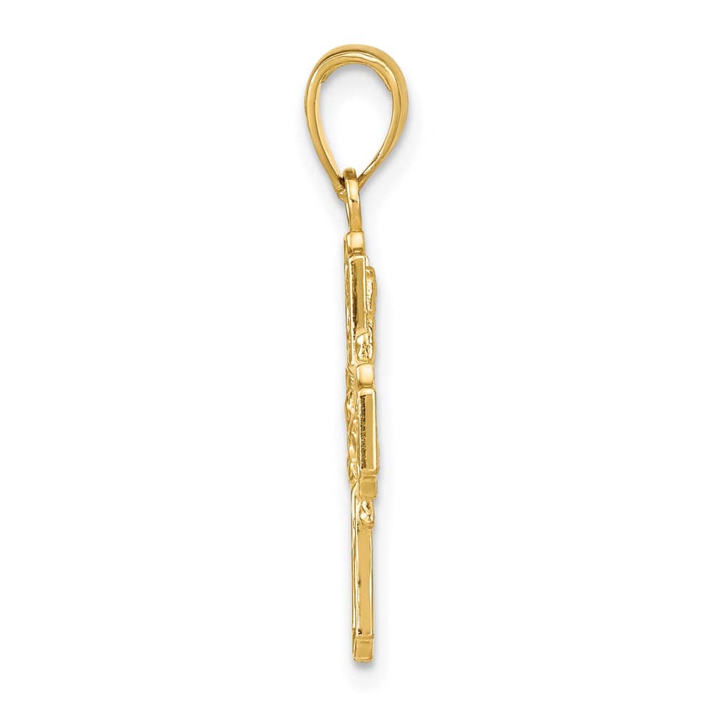 10K Yellow Gold Four Way 19.1 mm x 17.5 mm Medal