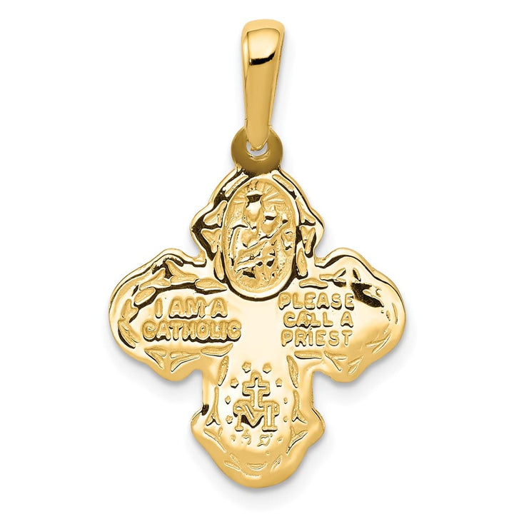 10K Yellow Gold Four Way 19.12 mm x 17.19 mm Medal