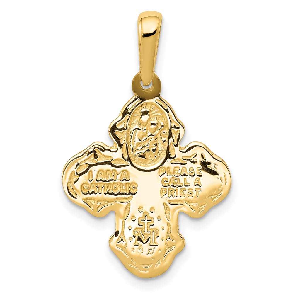 10K Yellow Gold Four Way 19.12 mm x 17.19 mm Medal