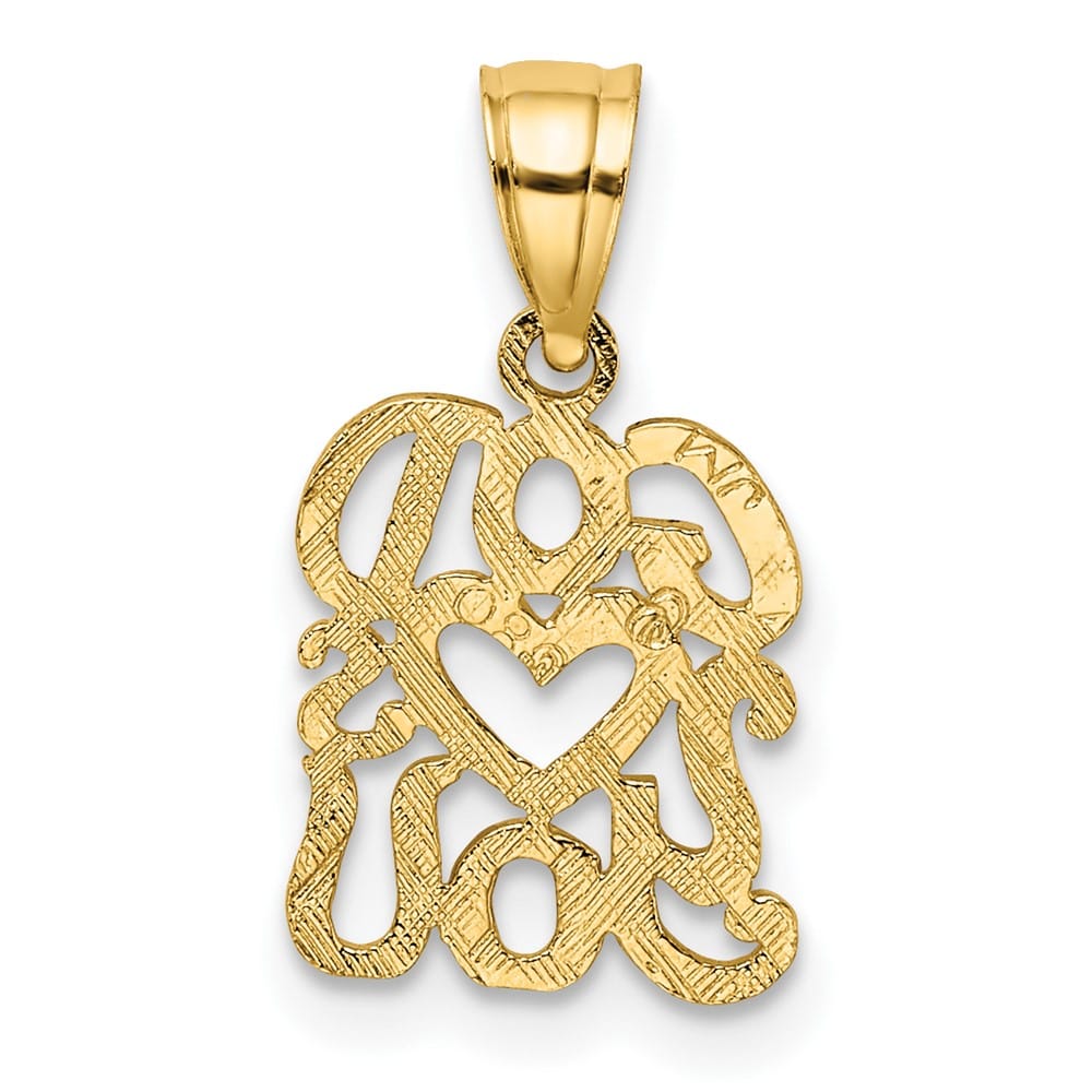 10K Yellow Gold God Hearts You Charm